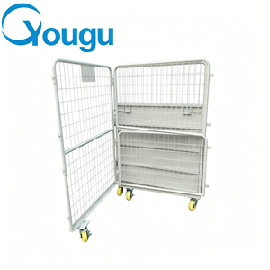 <span class=keywords><strong>Chariot</strong></span> <span class=keywords><strong>de</strong></span> manutention pliable à base solide en treillis métallique pour tri <span class=keywords><strong>de</strong></span> colis express et transport logistique, direct usine - Product Image 2