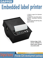 Impresora de etiquetas integrada de 80mm con USB + SERIE DE medio corte/corte completo opcional Impresora térmica de etiquetas de 3 pulgadas Máquina para hacer pegatinas