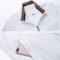 Vestes pour hommes, logo personnalisé, vente en gros, hiver, nouveau, décontracté, extérieur, imperméable, coupe-vent, fermeture éclair, sport, veste à capuche