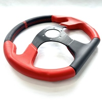 Volant de course universel en aluminium et cuir PU usiné CNC pour jeux de simulation de drift