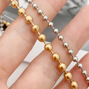 Metal Custom Bags Steel Beaded Ball Chain Gold Filled Ball Chain For Handbag Curtain Decoration