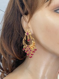 Pendientes de Araña de Latón con Baño de Bronce Antiguo y Circonitas, Diseño Floral, Joyería Vintage para Mujer, Ideal para Bodas - Product Image 5