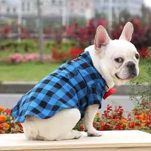 Joymay OEM/ODM Dog T-shirt Buttons Bulldog Wedding Dress Pets Tee-shirts Soft Breathable Pets Puppy Clothing With Bow Tie