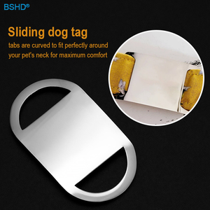 Cá Nhân Vật Nuôi Cổ Áo Thẻ Gotags Băng Vải Trượt Pet ID Thẻ Thép Không Gỉ Dog Thẻ Cho Khắc Vật Nuôi Tên - Product Image 2