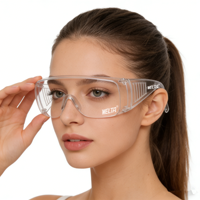 Lunettes de sécurité Wejump pour la construction, verres transparents, protection des yeux, anti-buée, monture en plastique pour travaux en extérieur