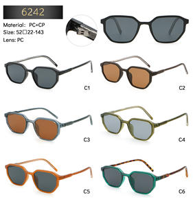 Lunettes de soleil carrées rétro de luxe de haute qualité pour femmes et hommes, tendance, nouveau logo personnalisé, montures CP, verres UV400 - Product Image 6