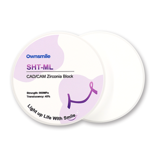 Bloc de zircone multicouche Ownsmile SHT, zircone 900 Mpa, blocs de zircone dentaire, bloc de couronne en zircone - Product Image 2