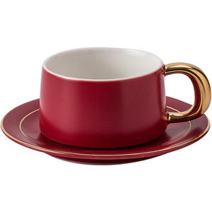 Ensemble <span class=keywords><strong>de</strong></span> tasse à café en céramique élégante tasse à café tasse à café en porcelaine Latte Cappuccino <span class=keywords><strong>vaisselle</strong></span> pour usage commercial à la maison café club - Product Image 5