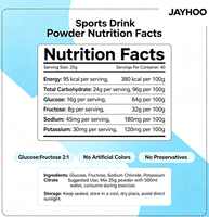 Poudre de boisson sportive JAYHOO Glucose Fructose 2:1, poudre de glucides énergétiques, OEM ODM disponible