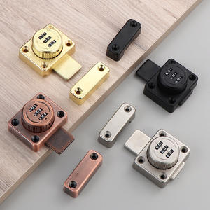 เฟอร์นิเจอร์สมัยใหม่ กลอนประตูแบบไม่ใช้กุญแจ โลหะผสมสังกะสี ทนทาน ติดตั้งง่าย หมุนได้ 360 องศา เหมาะกับขนาด 15-18 มม. ห้องนอน ห้องน้ำ รหัสผ่าน - Product Image 4