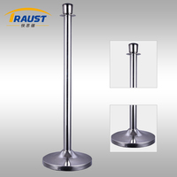 Poteau de contrôle de foule Traust RP-32CC pour événements tapis rouge, barrière de queue avec cordes dorées et argentées