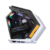 ARGB LED Computer Gaming PC Case ATX Desktop Gaming Chassis With Micro ATX Motherboard Support Aluminum CPU Casing for Gamers