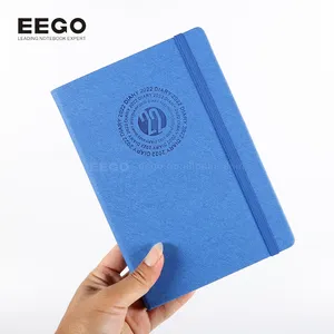 OEM 20221 diary with embossed logo handmade Business pu Leather custom a5 size Dairy wholesale