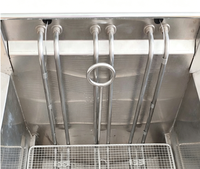 Friteuse électrique professionnelle KFC à 2 bacs et 2 paniers en acier inoxydable 28L/bac, nouvelle machine à frites avec minuterie