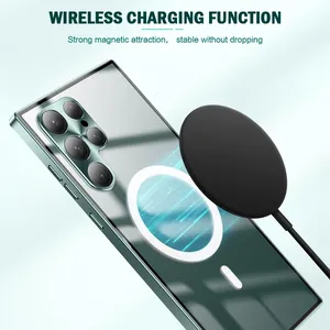 Custodia in metallo con scudo magico ultrasottile per Samsung Galaxy Note20 S22 S21 S23 Ultra Note10 Plus <span class=keywords><strong>S20</strong></span> <span class=keywords><strong>FE</strong></span> <span class=keywords><strong>Cover</strong></span> posteriore trasparente smerigliata - Product Image 6