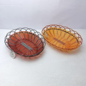 Cesta de frutas tejida a mano, contenedor redondo de mimbre para alimentos, plato para aperitivos, serie 170 - Product Image 1