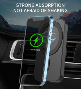 <span class=keywords><strong>Chargeur</strong></span> de voiture sans fil rapide 15W à <span class=keywords><strong>induction</strong></span> 4G pour téléphones portables USB Type C, avec clip de fixation sur grille d'aération et rotation à 360° - Product Image 6