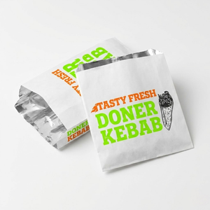 Bolsas de Embalaje para Comida Rápida, Impresas Personalizadas, Biodegradables, de Papel Kraft Aislado, con Revestimiento de Papel de Aluminio, para Pan y Palomitas de Maíz - Product Image 4