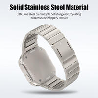 Bracelet de montre sport en acier inoxydable 316L de luxe pour vente en gros en usine, compatible avec Watch 10/9/8 SE Ultra 46mm, fermoir papillon