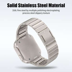 Correa de Reloj de Acero Inoxidable 316L de Lujo para Apple 10 de 46 mm para iWatch 10/9/8 SE Ultra Smart Watch Ultra con Hebilla Magnética de Titanio - Product Image 6