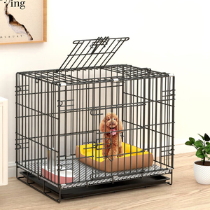 En çok satan Metal demir tel evcil köpek kapalı kafesleri ile Diy katlanır hayvan sandık Kennels tepsi - Product Image 1