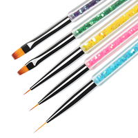 BQAN – stylo Double tête pour peinture Gel UV, dessin acrylique, brosse à ongles, Nail Art, Point, Point, stylo, 5 pièces, Kit d'outils de manucure