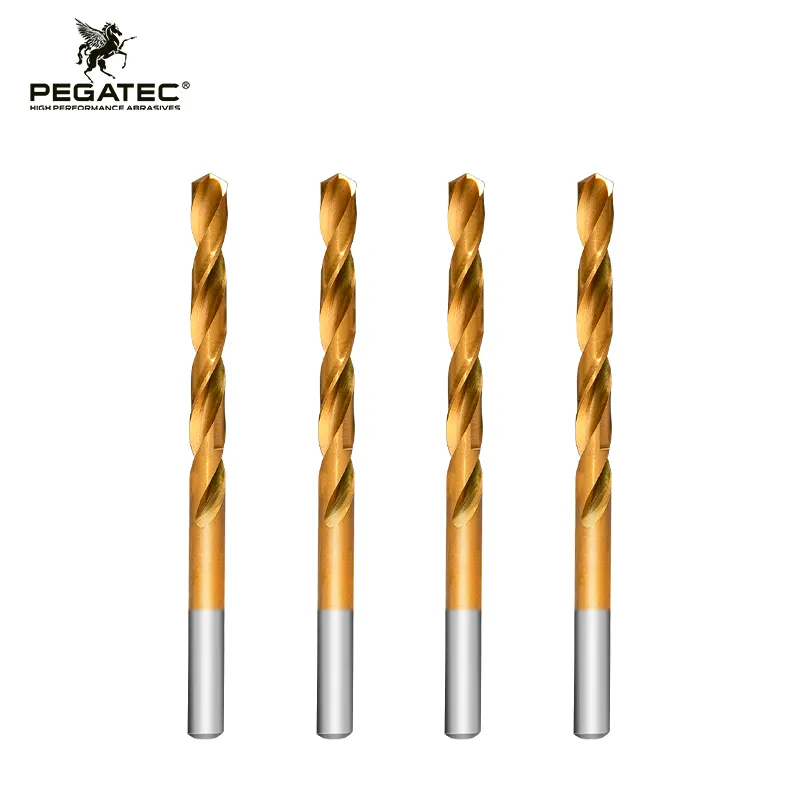 PEGATEC HSS Twist Drill Bit High Speed Steel Jobber Drill Bits, General Purpose for Wood Plastic Alloys