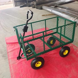 Troli Dorong Tugas Berat 300kg untuk Kebun, Festival, dan Utilitas dengan Roda Pneumatik, Kereta Dorong, Trailer, Material Logam - Product Image 4
