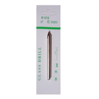 Emballage de carte blister C45 tige en acier au carbone simple pointe de coupe en carbure YG6 foret en verre pour carreaux