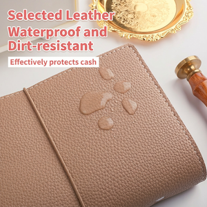 Carnet de notes en cuir de luxe avec reliure métallique et emballage cadeau élégant pour promotions, format A6 - Product Image 5