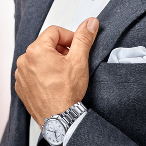 Round <b>Chronograph</b> <b>Automatic</b> Mechanical Watch with Arabic Numeral Dial and Stainless Steel Bracelet Longinesing - Product Image 2