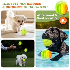 Neues Design Leuchtende Juguetes Para Perros IPx7 Wasserdichter wiederauf ladbarer Hunde kau spielzeug ball Sicherer, langlebiger Silikon-Welpen spielzeug ball - Product Image 3