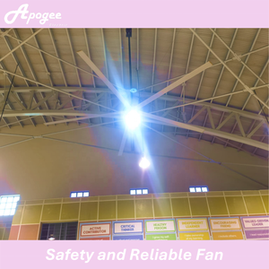 Ventilador de Techo Industrial Apogee HVLS con Aspas de Aleación de Aluminio de Bajo Consumo para Iglesia, Gimnasio, Escuela, Centro Comercial, Granero - Product Image 6