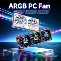 Ventilateur de refroidissement pour PC de jeu QiuzAim 360 mm avec cadre intégré, miroir infini, ventilateur ARGB, conception de pales inversées, vente en gros d'usine