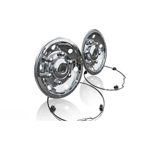 Garnitures de roues avant et arrière en acier inoxydable poli de 17,5 pouces pour camions et bus - Product Image 2