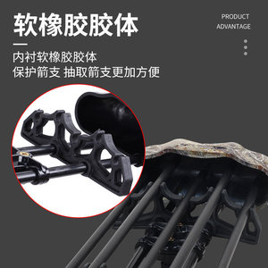 Boîte à flèches à dégagement rapide noire pour arc composé, capacité de 5 flèches, rangement pour la chasse, matériau ABS - Product Image 3