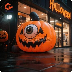 Globe de neige gonflable démoniaque en forme de citrouille, ignifuge et étanche, pour la décoration de fêtes d'Halloween – Offre Spéciale - Product Image 5