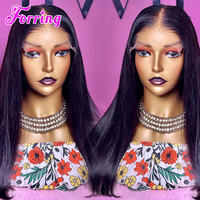 Wig rambut manusia tanpa lem, rambut bayi pre-plucked 30 40 50 inci, rambut asli dengan kutikula sejajar, wig full HD lace frontal untuk wanita kulit hitam