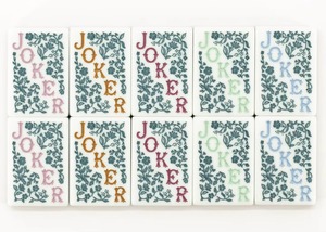 Ensemble de Mahjong Américain de Collection, en Acrylique Gravé, Motif Floral Estampillé, Peinture à l'Huile Rouge Miss Mahjong, Cadeau pour la Vente au Détail et en Gros - Product Image 3