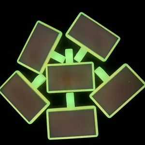 Cá nhân Silicone Vòng cổ Pet tag chống mất tag Pet ID tag Laser khắc mô hình động vật huỳnh quang màu vàng Sash chuông nhỏ - Product Image 5