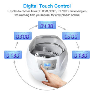 Mini máquina limpiadora ultrasónica portátil para el hogar de 750ml, <span class=keywords><strong>limpiador</strong></span> Digital, joyería, gafas, audífonos, limpiadores de maquinilla de afeitar - Product Image 5