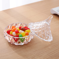 Pot de stockage en cristal de verre moderne Conteneur d'aromathérapie goutte d'eau Petit bonbon à usage alimentaire pour les cadeaux Ornement en gros