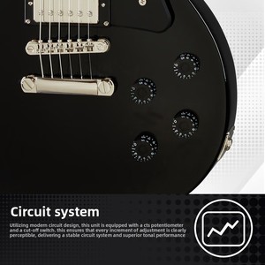 กีตาร์ EB Yao Night Black Maple & Mahogany สำหรับผู้ชายและผู้หญิง Pufeng - Product Image 5