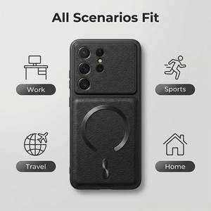 Opciones Multicolor, Estilo Moderno de Alta Gama, Funda Magnética con Textura de Piel de Lichi, Protección Total Contra Caídas, Compatible con <span class=keywords><strong>Modelos</strong></span> <span class=keywords><strong>Samsung</strong></span> - Product Image 6