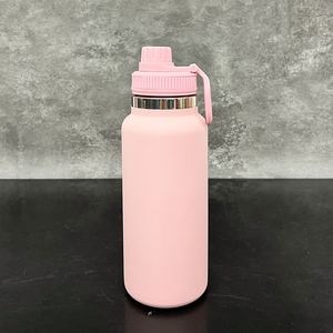 32 Oz Wide Mouth BPA Free <b>Double</b> <b>Wall</b> Vacuum Insulated Stainless Steel Portable Leak-Proof Lid with Straw Gym School Camping - Product Image 3