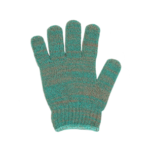 Guanti da bagno esfolianti per massaggio a cinque dita in poliestere personalizzati - Product Image 3