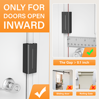 Serrure de renforcement de porte haute sécurité en alliage d'aluminium moderne avec plaque de protection pour usage domestique et hôtelier, installation facile