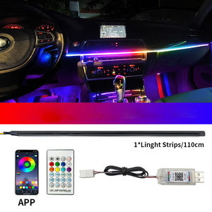 Kit de Luces LED RGB para el Interior del Automóvil, con Sincronización Musical, Tira LED Fluida de 6V 3W, para Decoración de Automóviles - Product Image 2