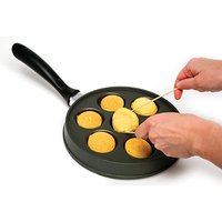 Poêle à gaufres à diamètre inférieur multifonction, poêle à gaufres antiadhésive, Mini crêpes aux œufs, poêle de cuisson, cuisinière électrique