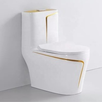 Ensemble Toilettes Modernes Gris Vasque Céramique Sanitaires Double Chasse Cuvette sur Pied Structure Monobloc pour Hôtels